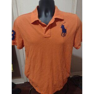 Polo Ralph Lauren Boys Custom Fit Big Pony #3 Polo Shirt XL (18-20) Orange